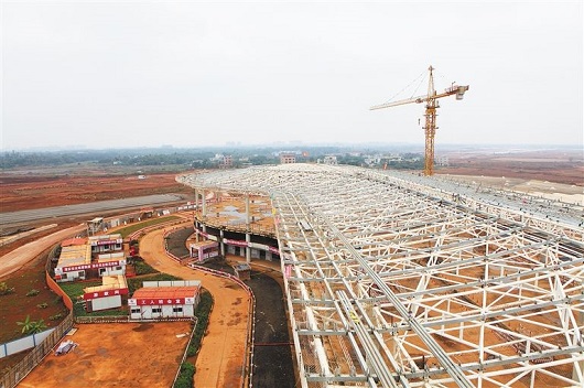 美蘭國際機場(chǎng)擴建施工現場(chǎng)